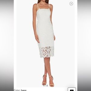 Bardot Midi White/Ivory Lace Dress